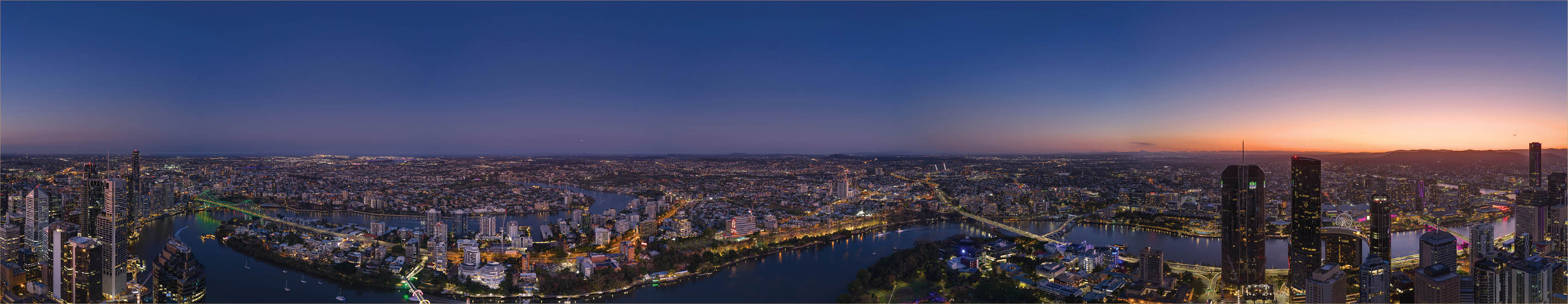 A cityscape at sunset with a large building in the background. AI generated content